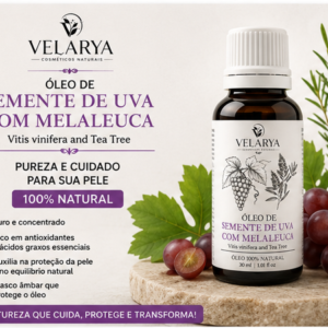 Óleo Semente de Uva com Melaleuca 100% Natural e Vegano