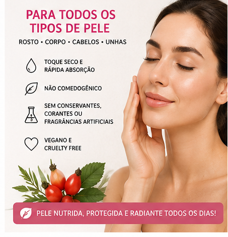Óleo Rosa Mosqueta com Melaleuca 100% Natural e Vegano - Imagem 4