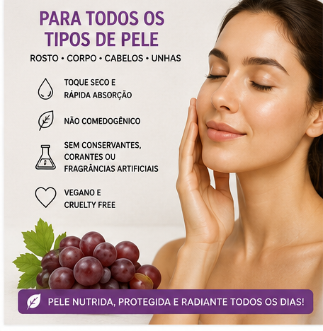Óleo Semente de Uva com Melaleuca 100% Natural e Vegano - Imagem 3