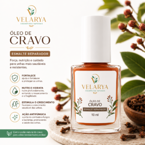 Esmalte Óleo de Cravo Fortalecedor e Reparador 10ml Premium - 100% Natural  Vegano