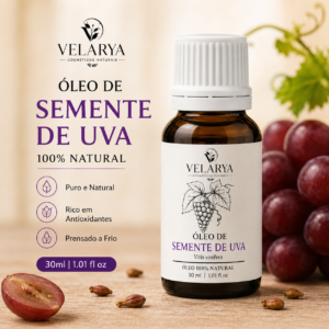 Óleo Semente de Uva 30ml 100% Natural e Vegano